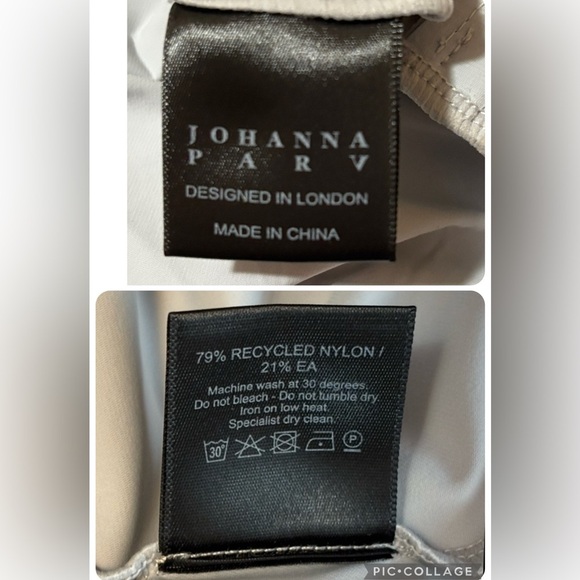 Johanna Parv Designer Sz M Stretchy Nylon Sprint Jumpsuit Grey new without tag - Picture 8 of 14